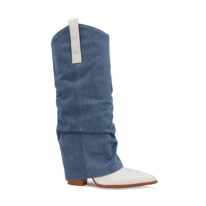 Kvinnors västra KWEEN Slouchy vik över Boot med Pull Tab för wholesale av Yoki Fashion