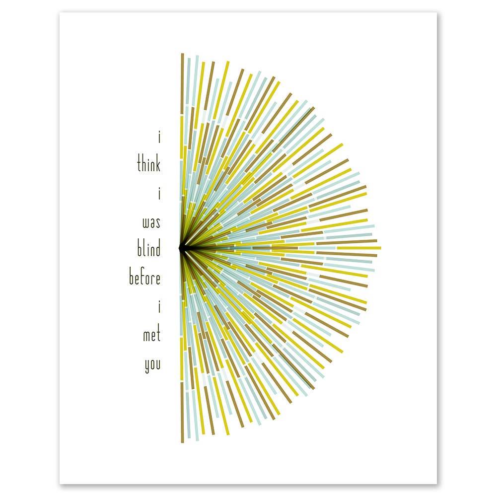 Lyrical Artworks - Wholesale Art Print - Bright Eyes | First Day Of My Life song lyric wall art print3