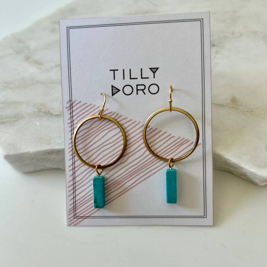 Tilly Doro – Brincos de argola por atacado – Brincos Turquise Lolli1