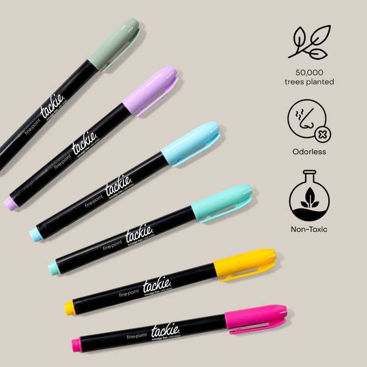 M.C. Squares - Wholesale Marker - Tackie Markers - Smudge Free, Wet-Erase Pens - Pastel Colors3