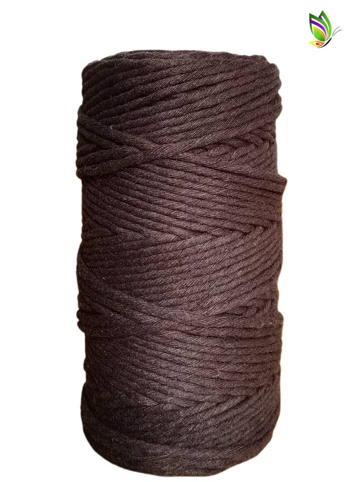 Twisted cotton yarn | BROWN - Macramé for wholesale by Zaumi Loop