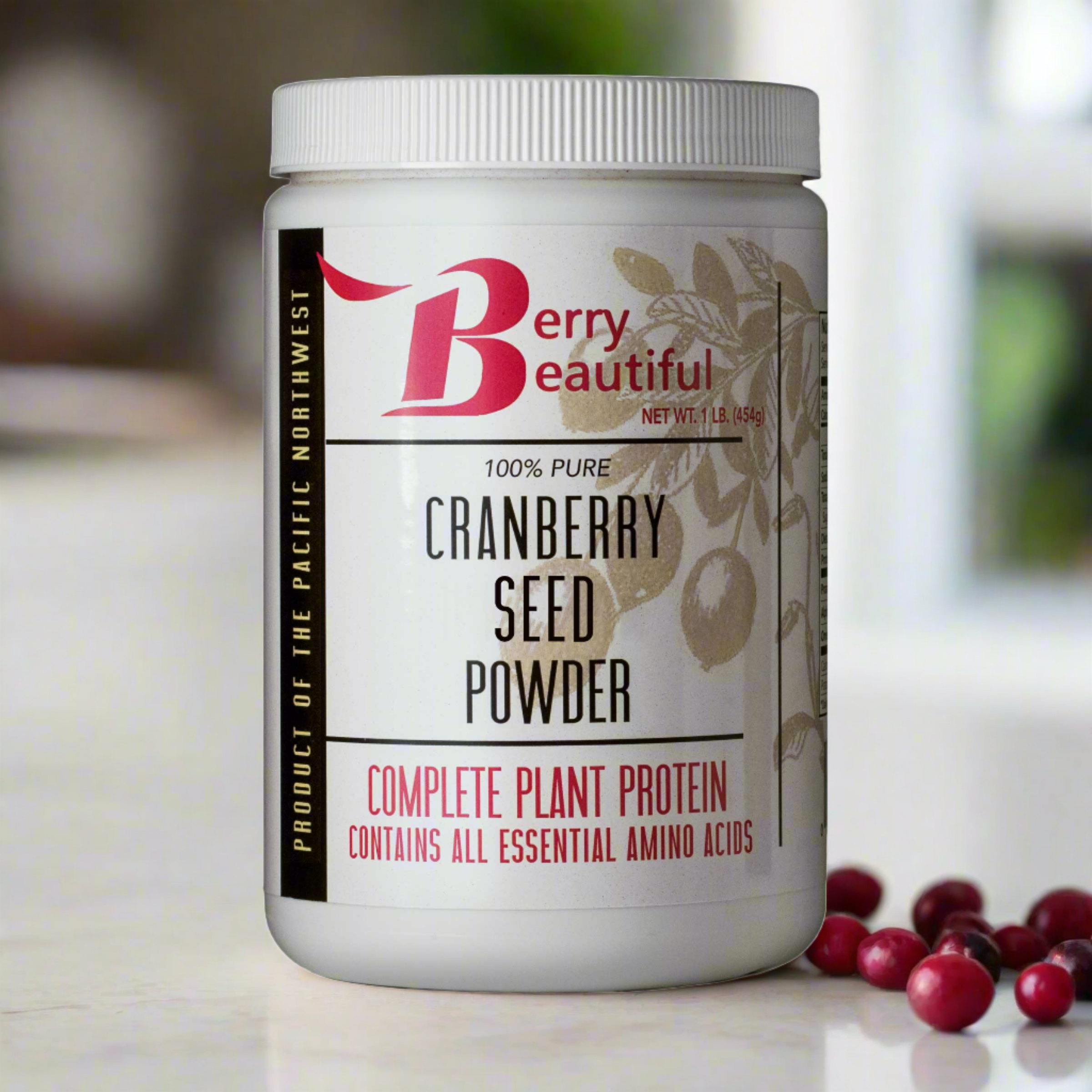 Berry Beautiful - Wholesale Protein/Superfood Powder - Cranberry Seed Powder – 1 lb. (454 g)1