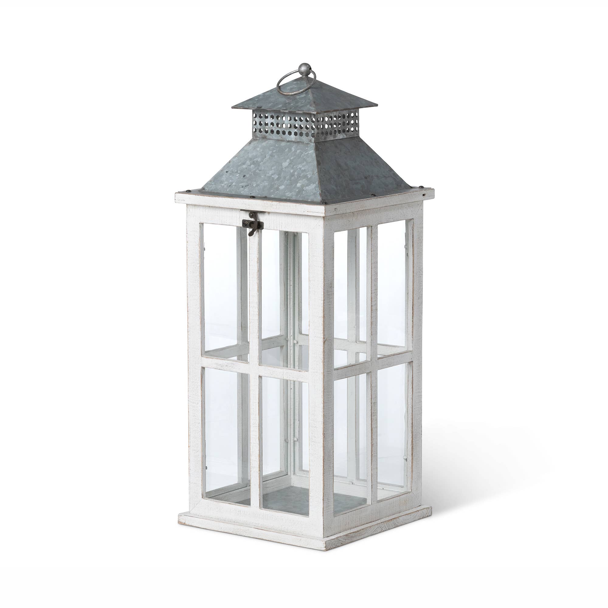 Park Hill Collection - Wholesale Lantern - Coastal Whitewash Lantern Medium
