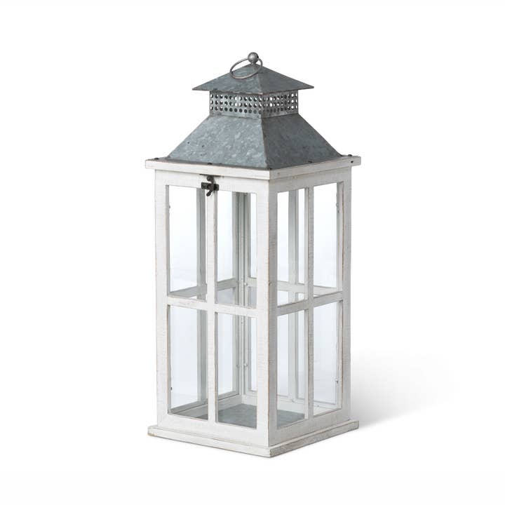 Park Hill Collection - Wholesale Lantern - Coastal Whitewash Lantern Medium