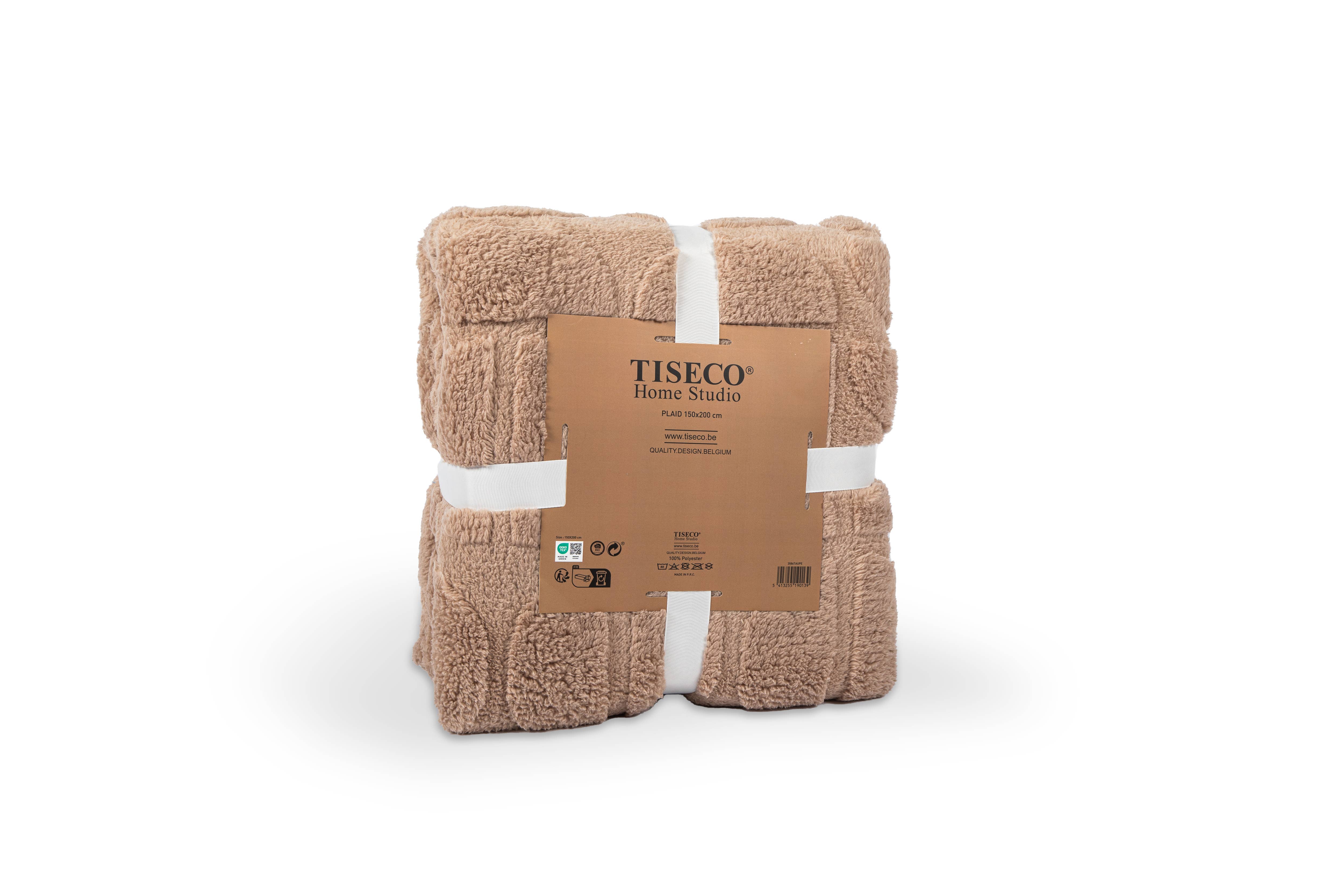 Tiseco - Wholesale Decoratiedeken - Plaid RENA met mandvlechtpatroon 150x200 cm14