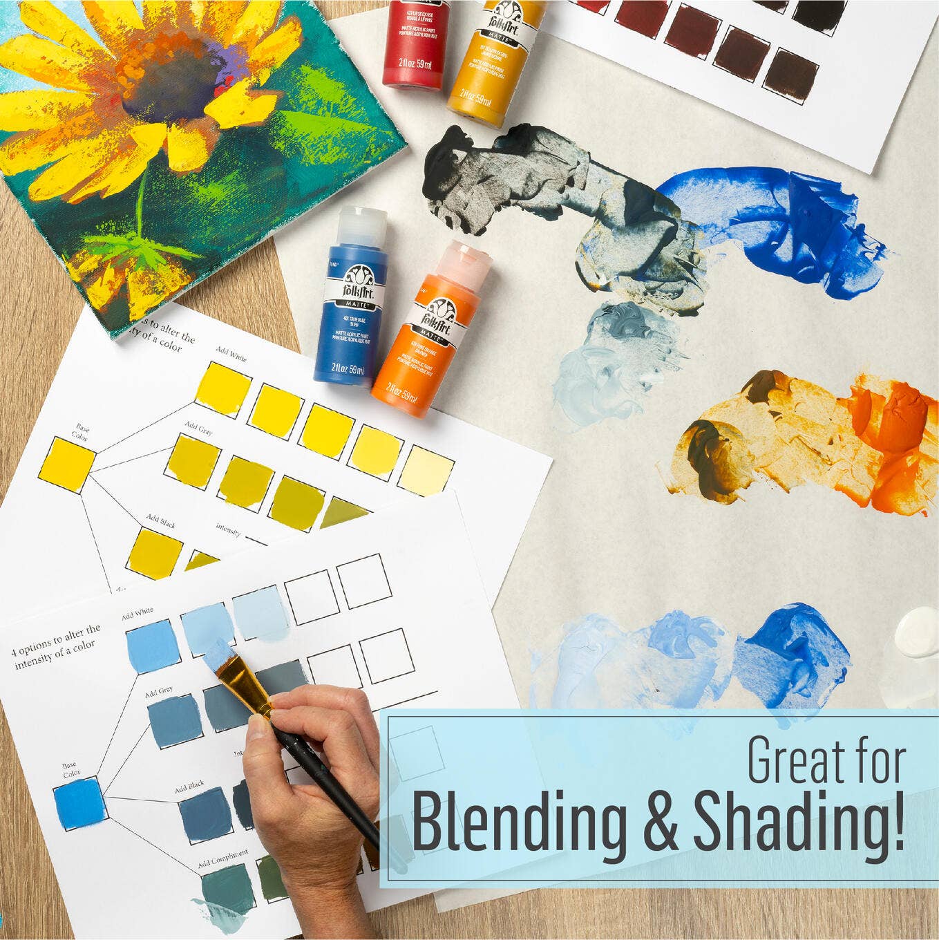 Plaid Crafts - Wholesale Acrylic Paint - FolkArt ® Matte Acrylic Colors - 8 oz and 16 oz49