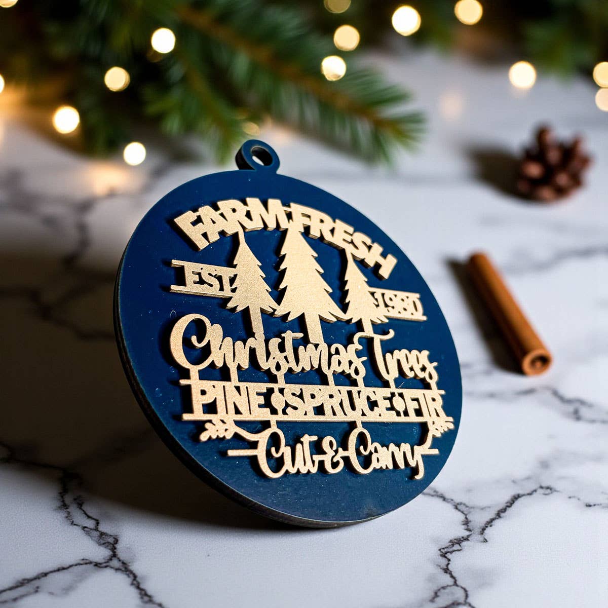 Gia Roma - Wholesale Ornament - Hanging Christmas Decor + Handmade Wooden Ornament Funny60