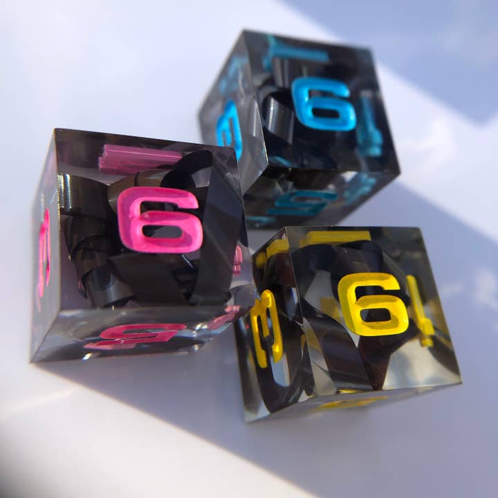 Aether Objects - Wholesale Dice - Mixtape Dice, 7-Piece Resin Dice Set8