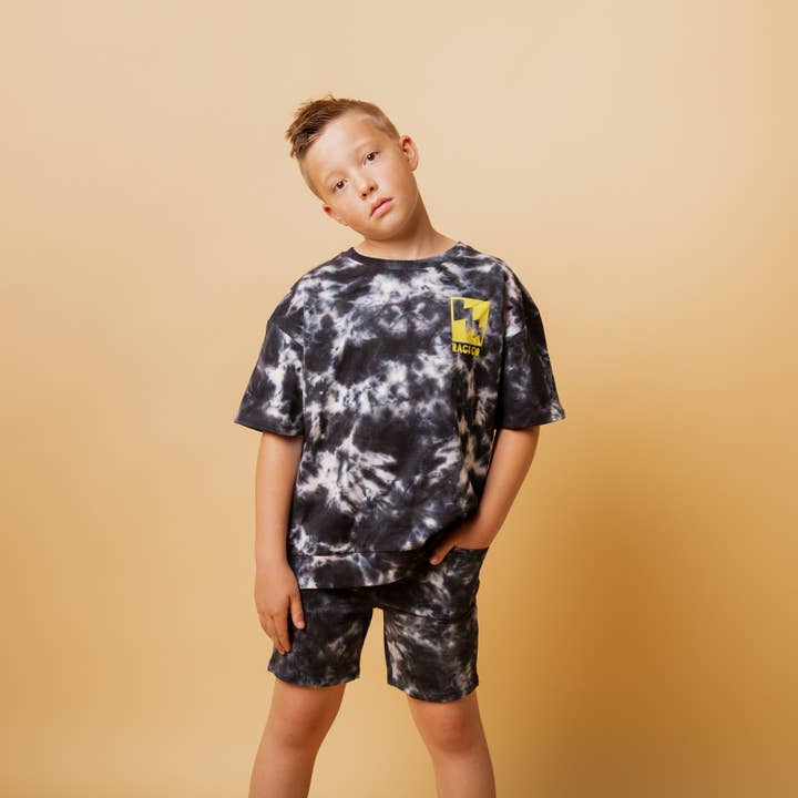 RAGS - Wholesale T-shirt – Kids - Short Sleeve Crewneck - B&W Tie Dye5