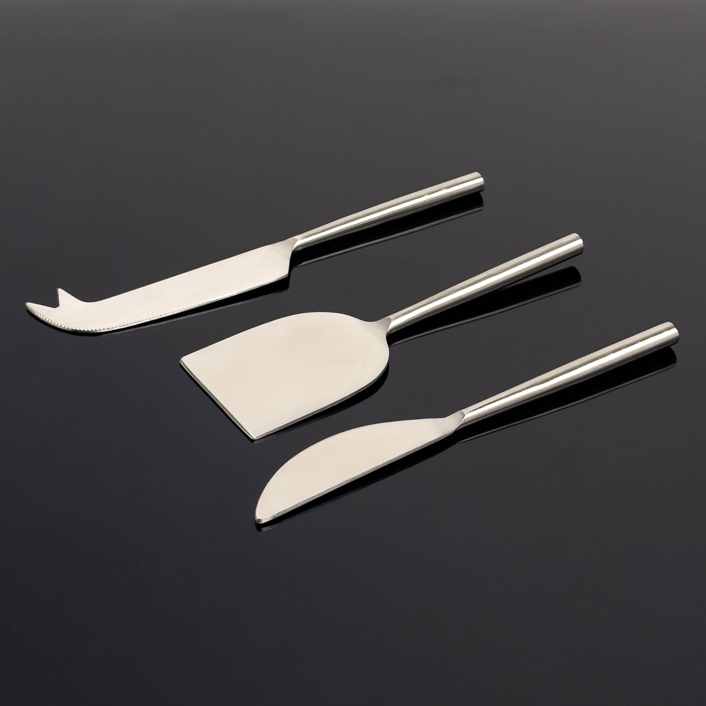 India Handicrafts Inc - Vente Couteaux à fromage - Set à fromage en acier inoxydable mat1