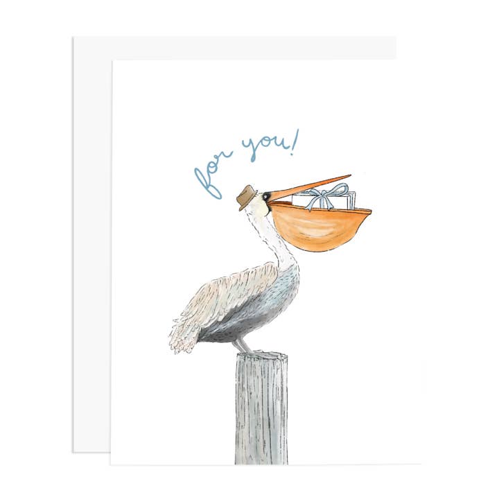 For You Pelican Greeting Card for wholesale by Ramus & Co.