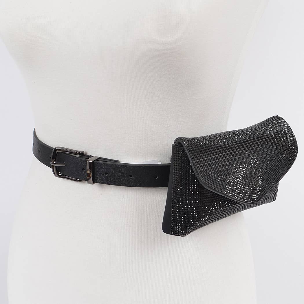 3AM BY H&D ACCESSORIES - Vente Sac ceinture – femme - Pack de fanny clouté en strass5