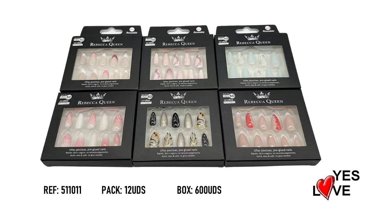Yes Love Cosmetics - Wholesale Press-On/Fake Nails - REBECCA QUEEN PRESS ON FAKE NAILS0