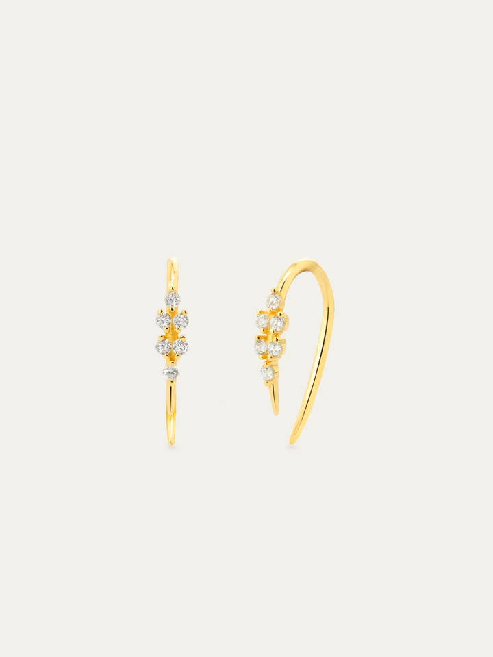 Boucles d'oreilles Harper Gold pour la vente par FLOR DE MENTA JEWELRY