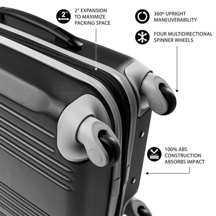 Navy Florida Gators 21" Carry-On Hardcase 2-Tone Spinner for wholesale on Faire