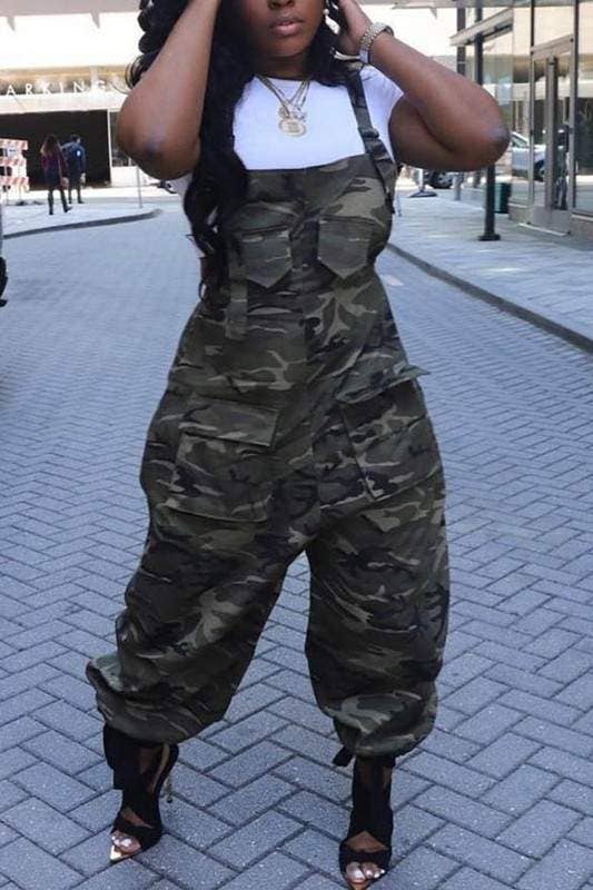 camouflage shoulder strap jumpsuit for wholesale on Faire1