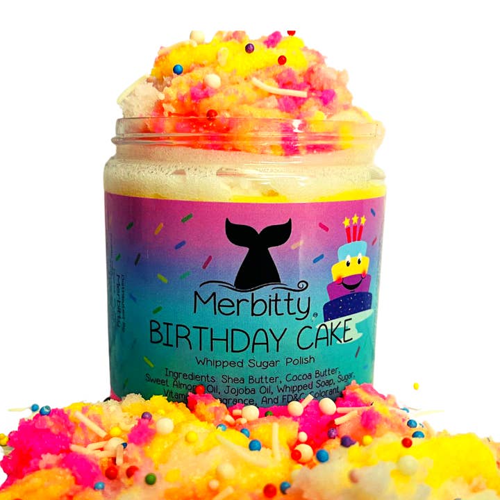 Birthday Cake Whipped Sugar Polish 8oz for wholesale by It's All Soap