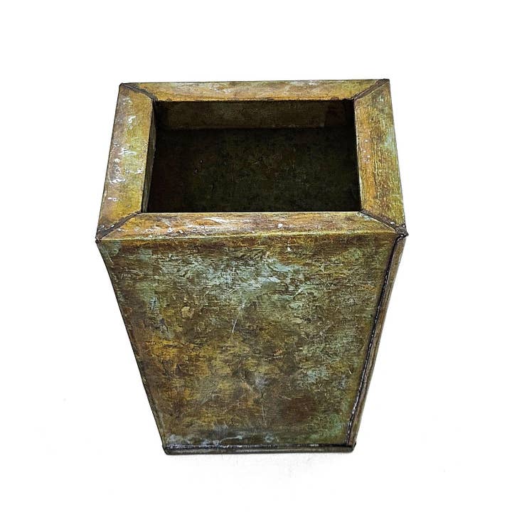 A&B Home Group Inc. - Wholesale Plant Pot - 4.3x5"H Vintage Antique Weathered Plant Pot - Green3