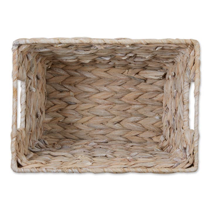 Welcome Home Unbeatable Deals - Wholesale Basket - Medium White Wash Hyacinth Basket Set of 2
