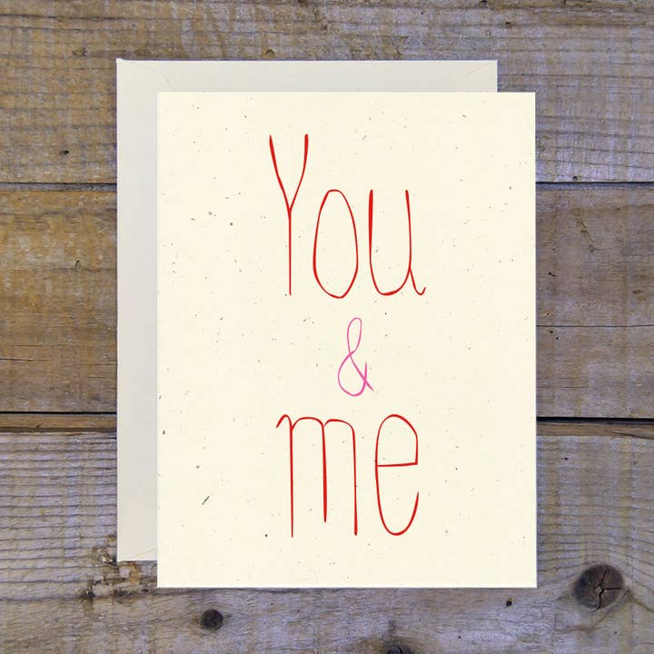 You & Me Card for wholesale by Troy Cloth & Paper