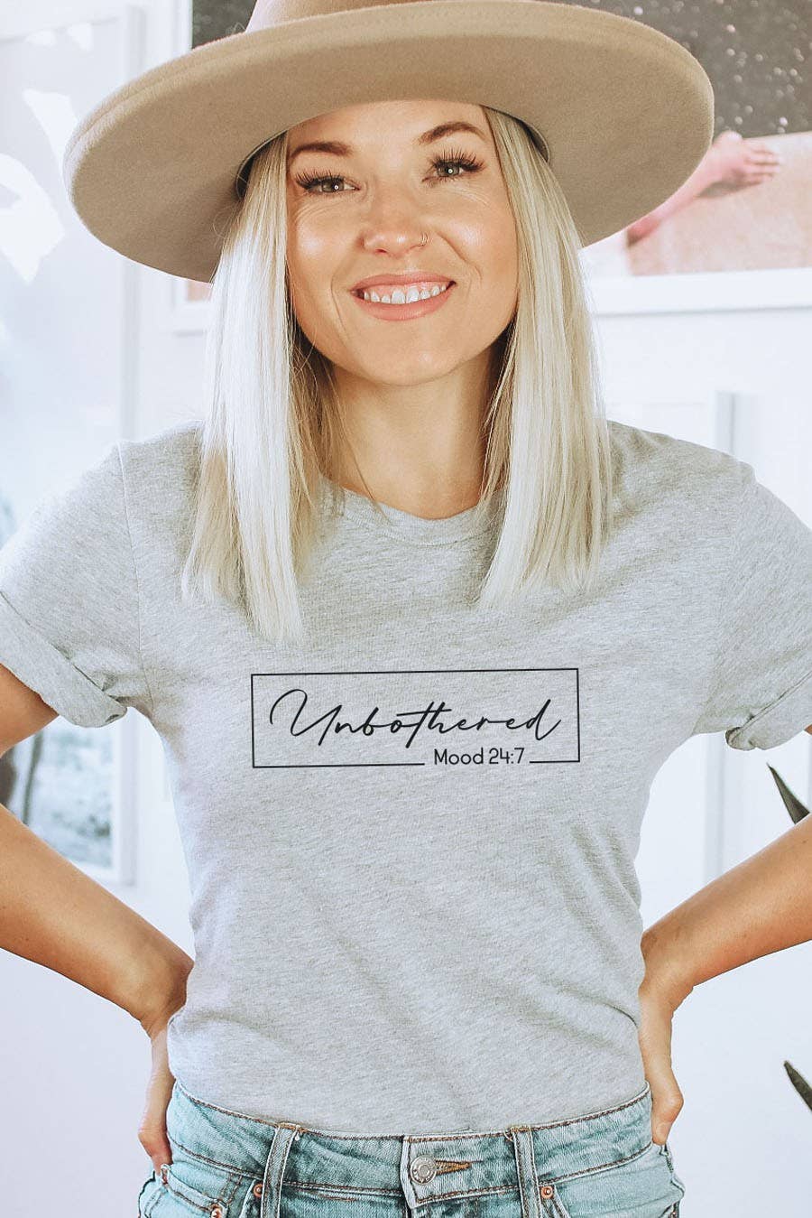 Bella Me - Wholesale Screen Printed T-Shirt - Women's - Unbothered Mood / Graphic Tee4