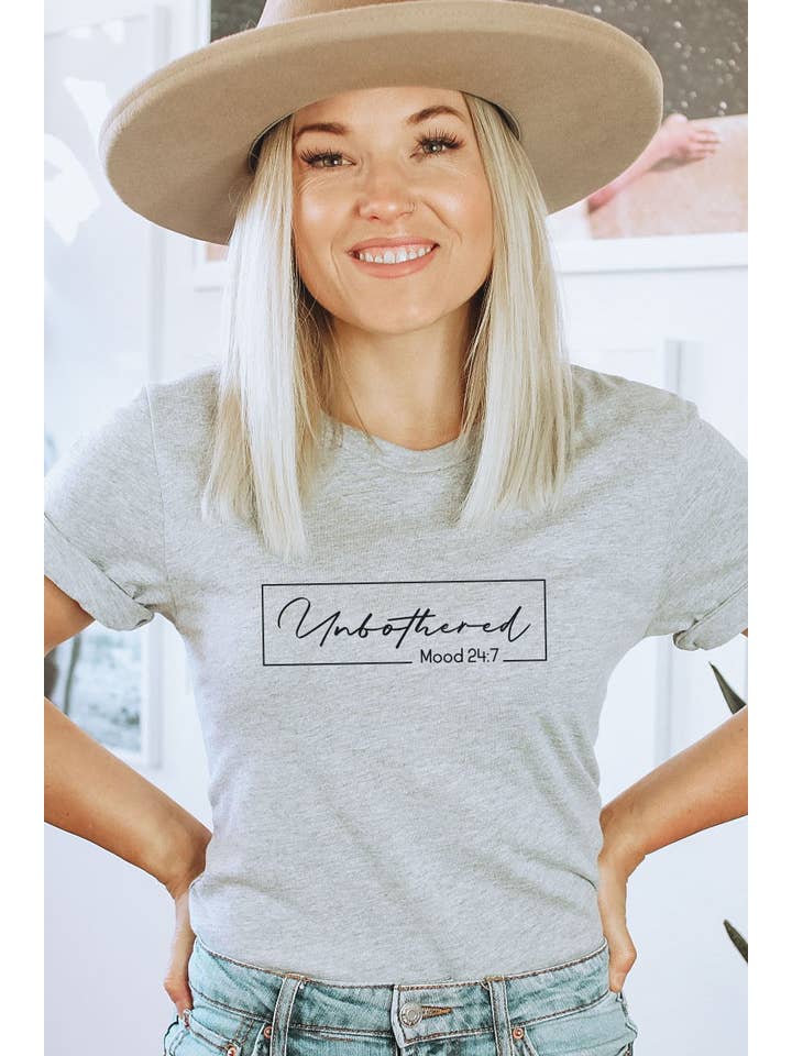 Bella Me - Wholesale Screen Printed T-Shirt - Women's - Unbothered Mood / Graphic Tee4