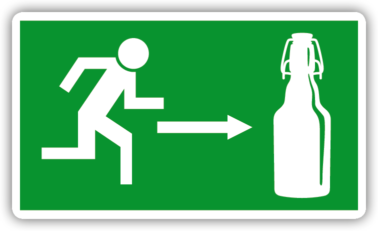 Gespänsterwald - Wholesale Magnet - Form magnet “emergency exit beer”0
