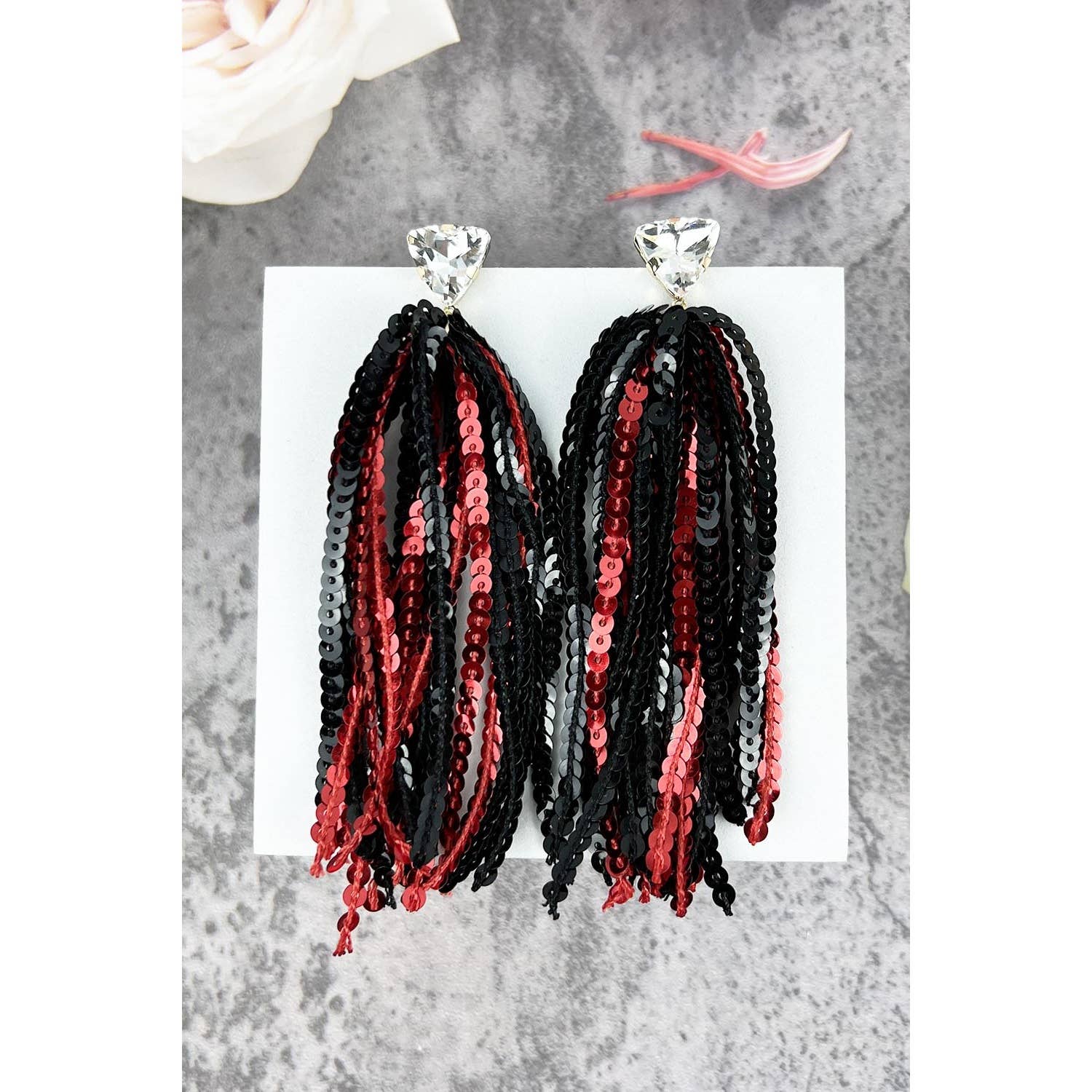 JHP Collection - Wholesale Dangle Earrings - GAME DAY SHINNY DROP SPORTS SEQUINS POST EARRINGS13