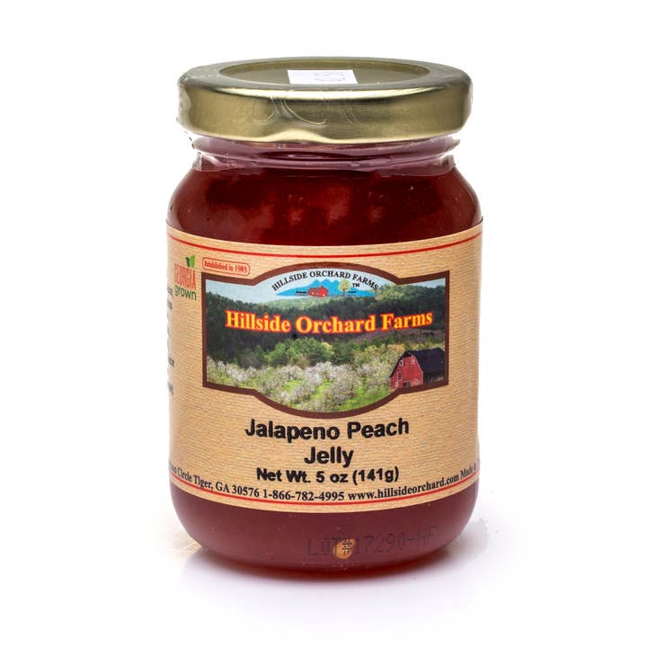 Jalapeno Peach Jelly 5 oz for wholesale by Hillside Orchard Farms