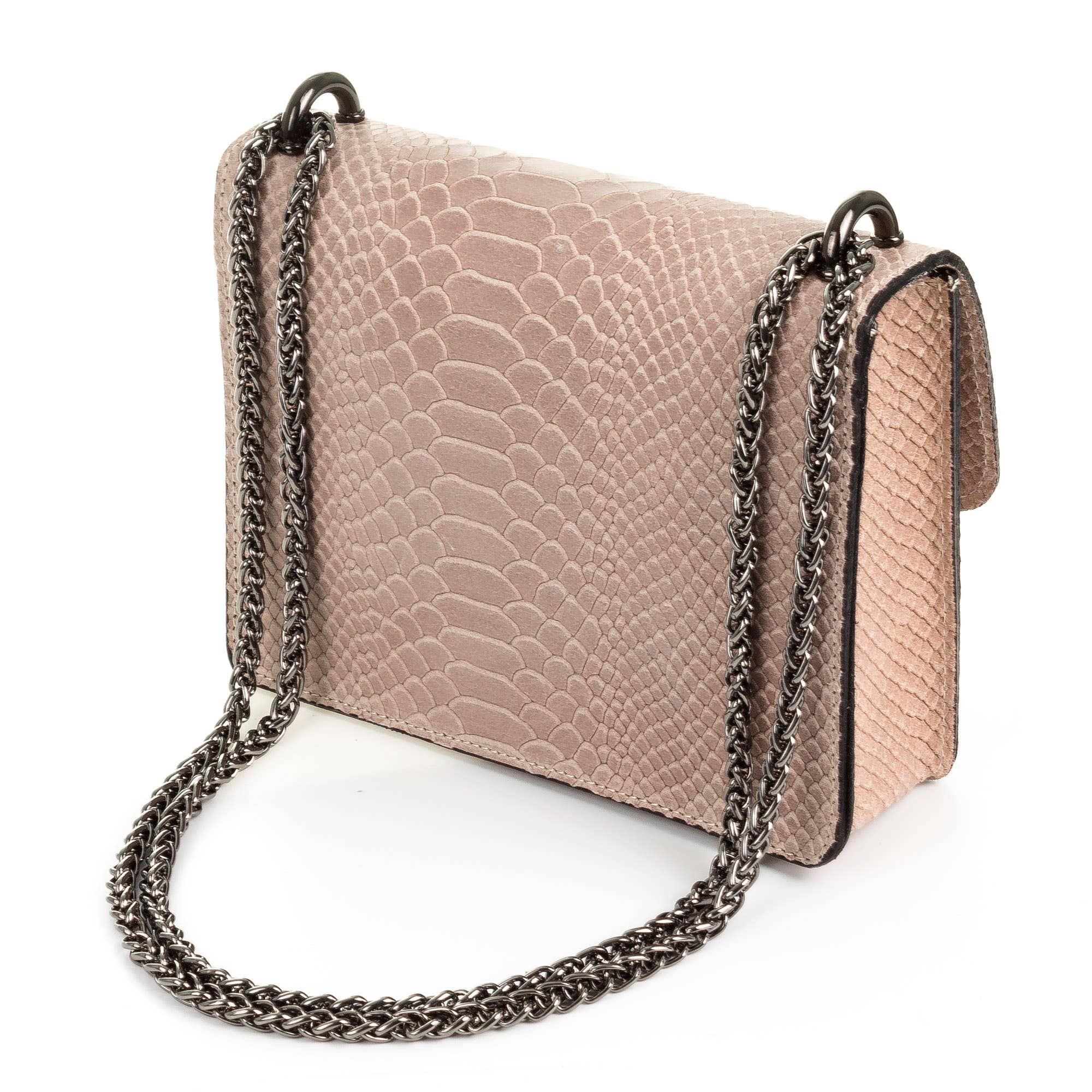 FIRENZE ARTEGIANI – Mala com alça superior – Mulher por atacado – Bolsa Feminina Lorenza de Camurça em Couro Legítimo com Estampa de Cobra6