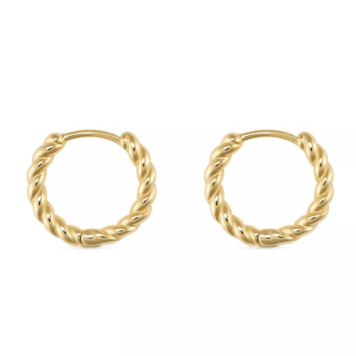 Small Gold Thin Hoop Earrings for wholesale by Elk & Bloom