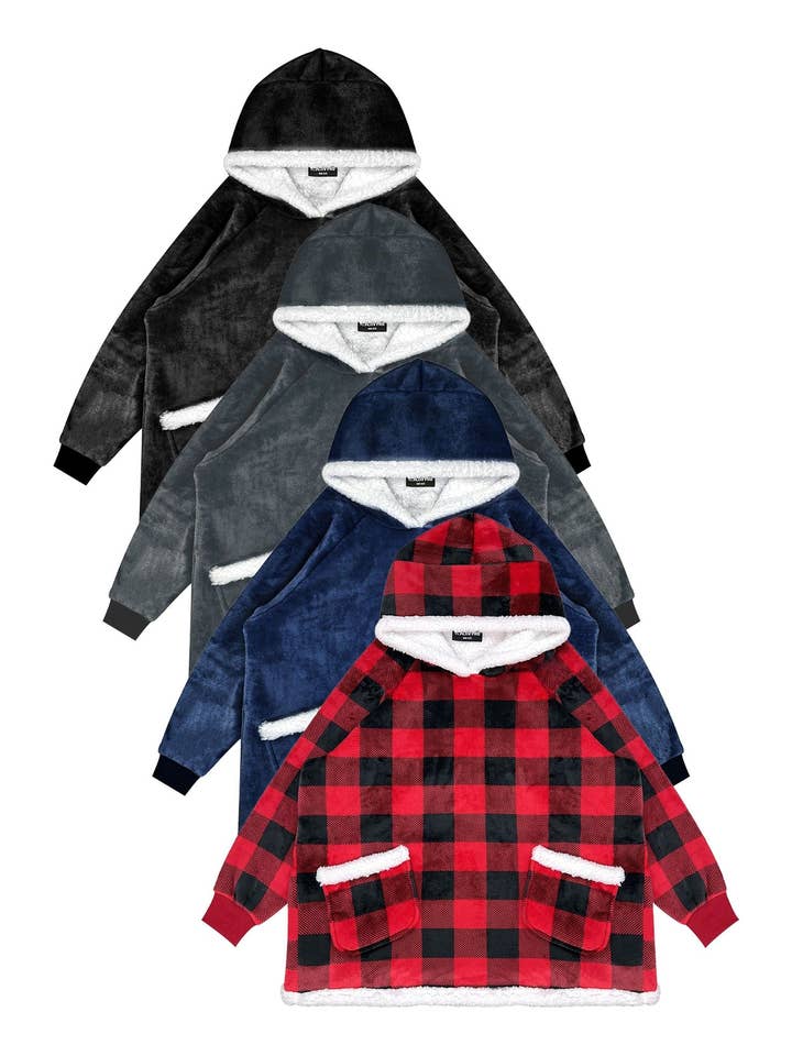 Chandail à capuchon avec doublure en sherpa #P43 pour la vente par Chase USA International