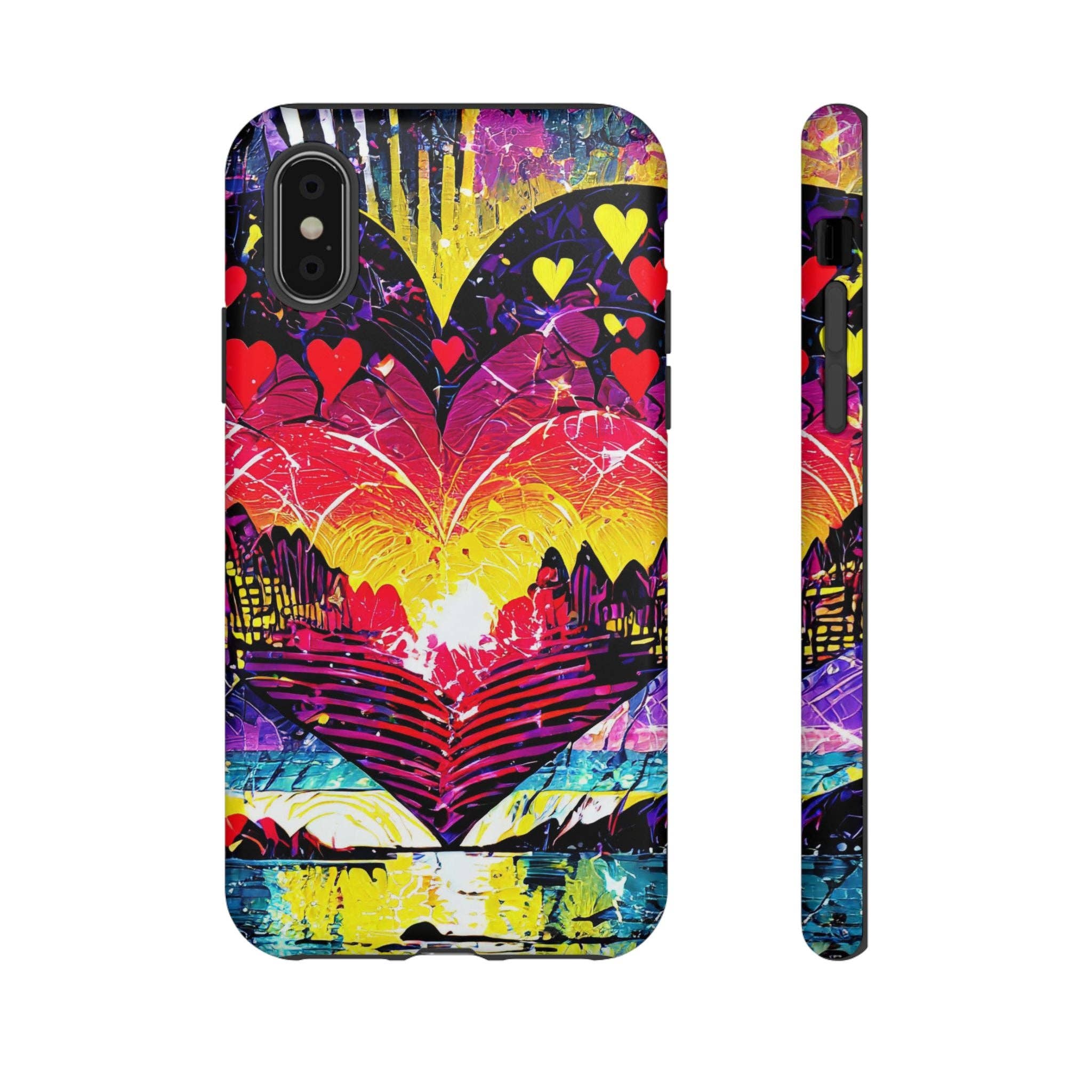 Studio 653 Clothing Co - Wholesale Phone Case - Women's - Vibrant Heart Sunset Tough Phone Case91