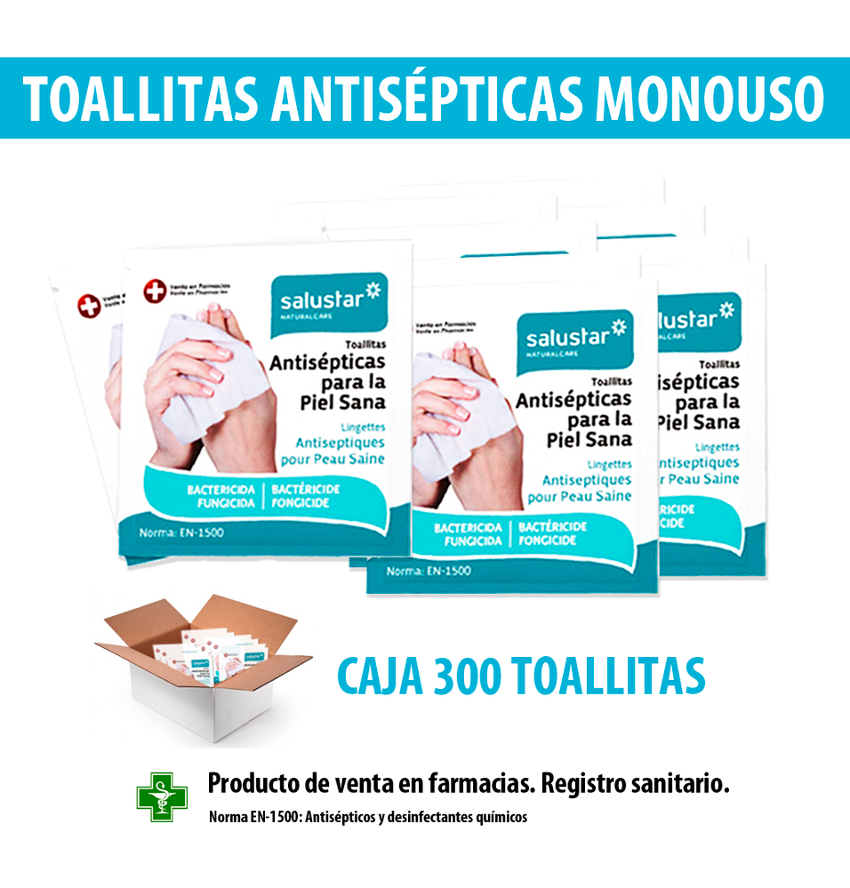 sesioMWorld - M·O·I Professional - Wholesale Face & Body Wipes - Box of 300 single-use bactericidal disinfectant wipes0