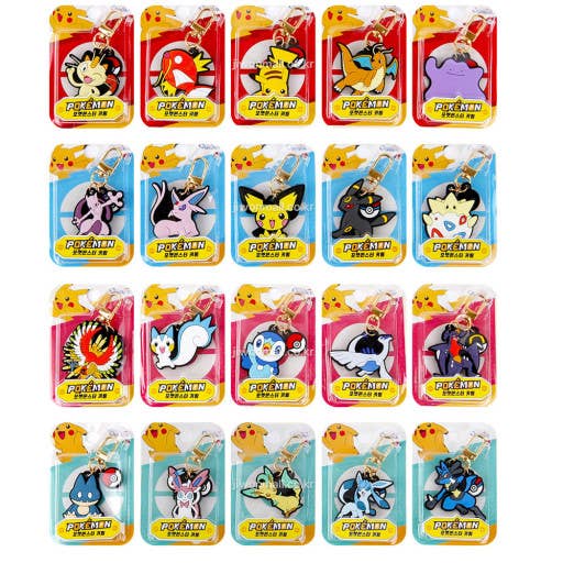 K-Wonderland - Wholesale Keychain - Kids - Pokemon Characters Key Chain ring Bag Charm variety  Pack10