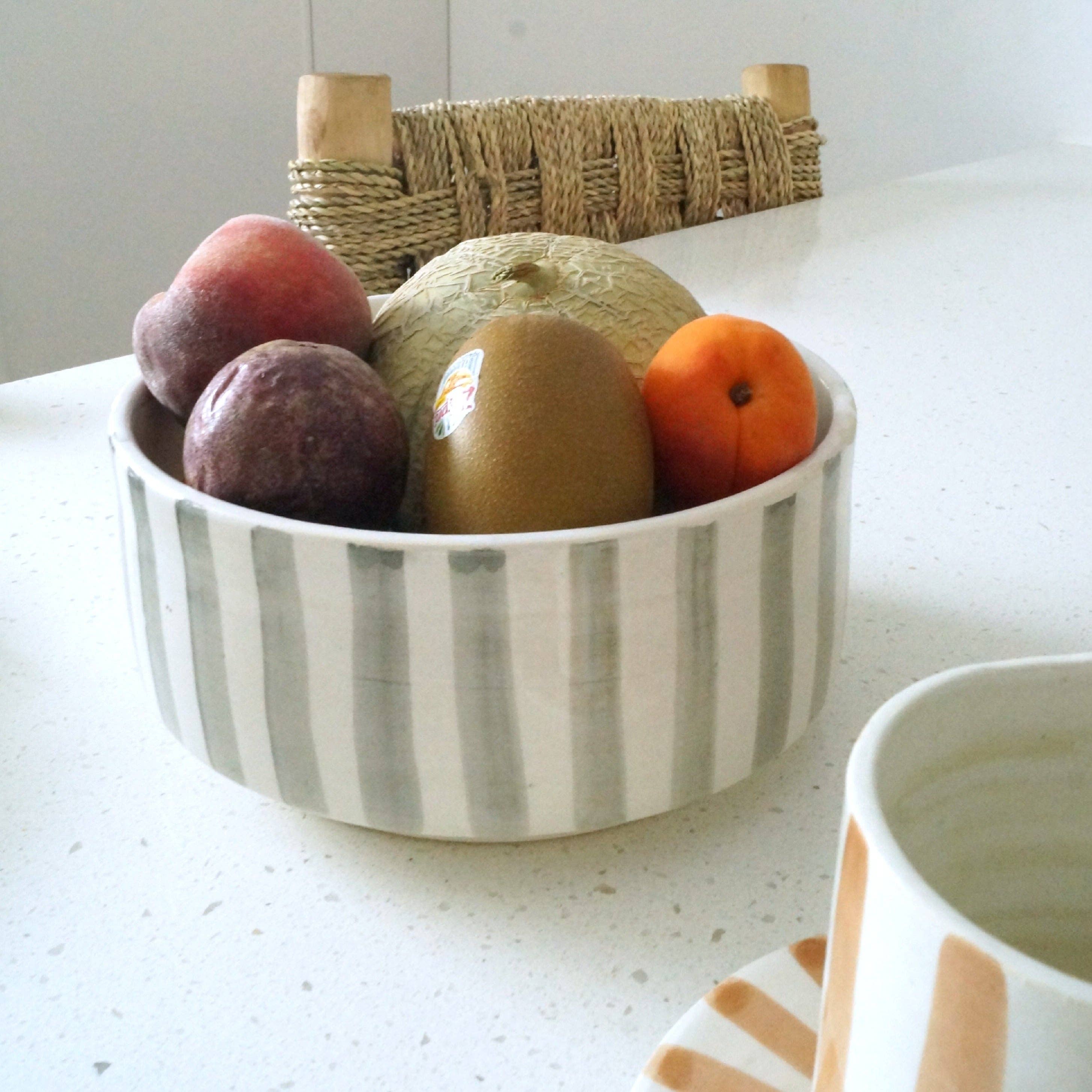 Bohome Living - Wholesale Salad Plate - Striped salad bowl - RAVAYA0