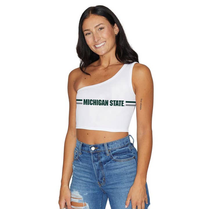 Michigan State Stripe En Axelplatta för wholesale av Lojo Collegiate Apparel