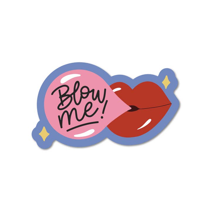 Mouthy Broad – Engroshandel Klistermærke – Blow Me Bubble Gum Vinyl Klistermærke
