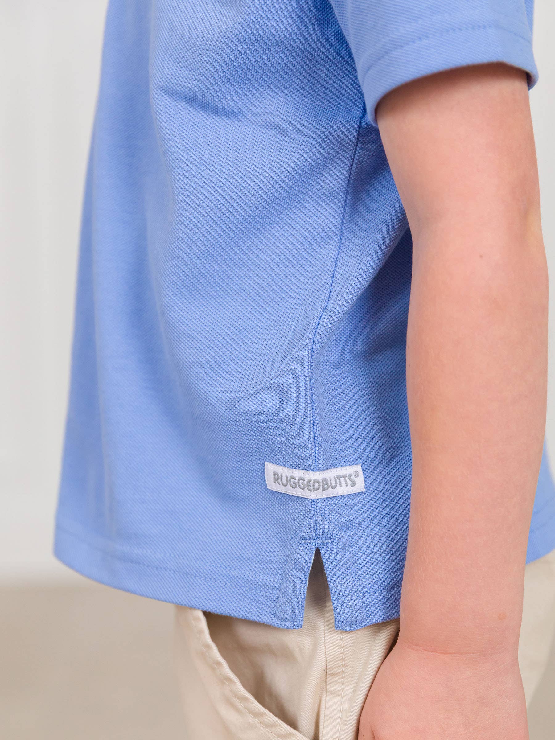 Blauw Jongens Periwinkle Blauwe Piqué Korte Mouwen Polo Shirt voor groothandel op Faire7