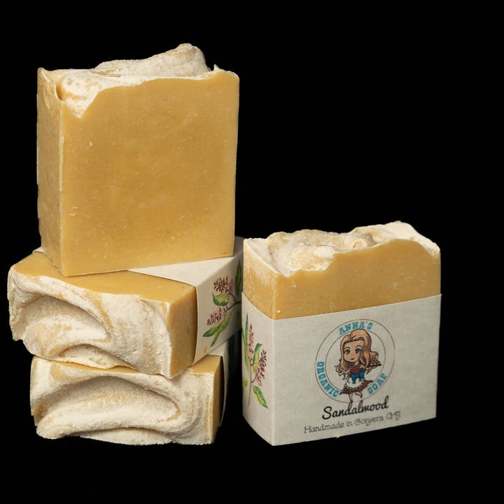 Sandalwood Soap, Earthy Handmade, All Natural, Vegan for wholesale by Anna's Organic Soap