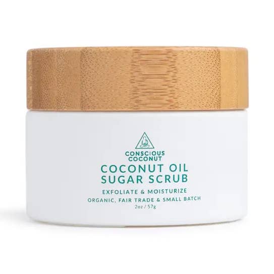 Coconut Oil Sugar Scrub - 2oz for Travel, Check Out, Amenity for wholesale by Conscious Coconut