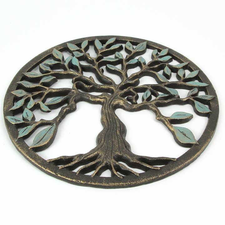 Zeckos – Engroshandel 3D-vægkunst – Bronze Finish Støbejern Tree Of Life Vægophæng2