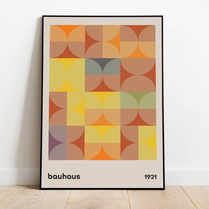 Impressão de cartaz Bauhaus Pride, Colorida Arte Moderna de Meados do Século por atacado de Jaffa Orange