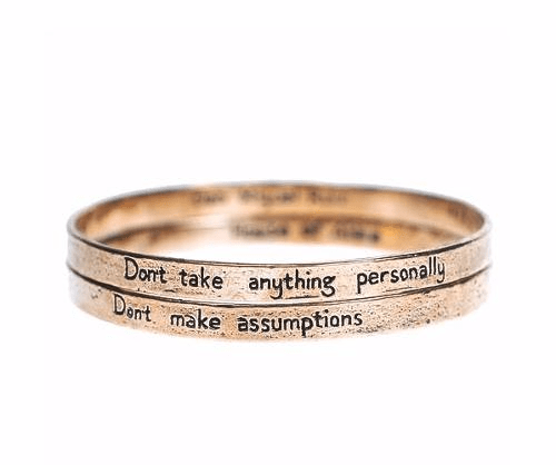 Jewelry Evolution - Wholesale Jewelry Set - The Four Agreements Double Bangle Set7
