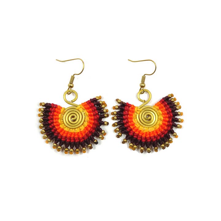 Zig Zag Asian Collection - Wholesale Dangle Earrings - Macrame Sunbeam Earrings2