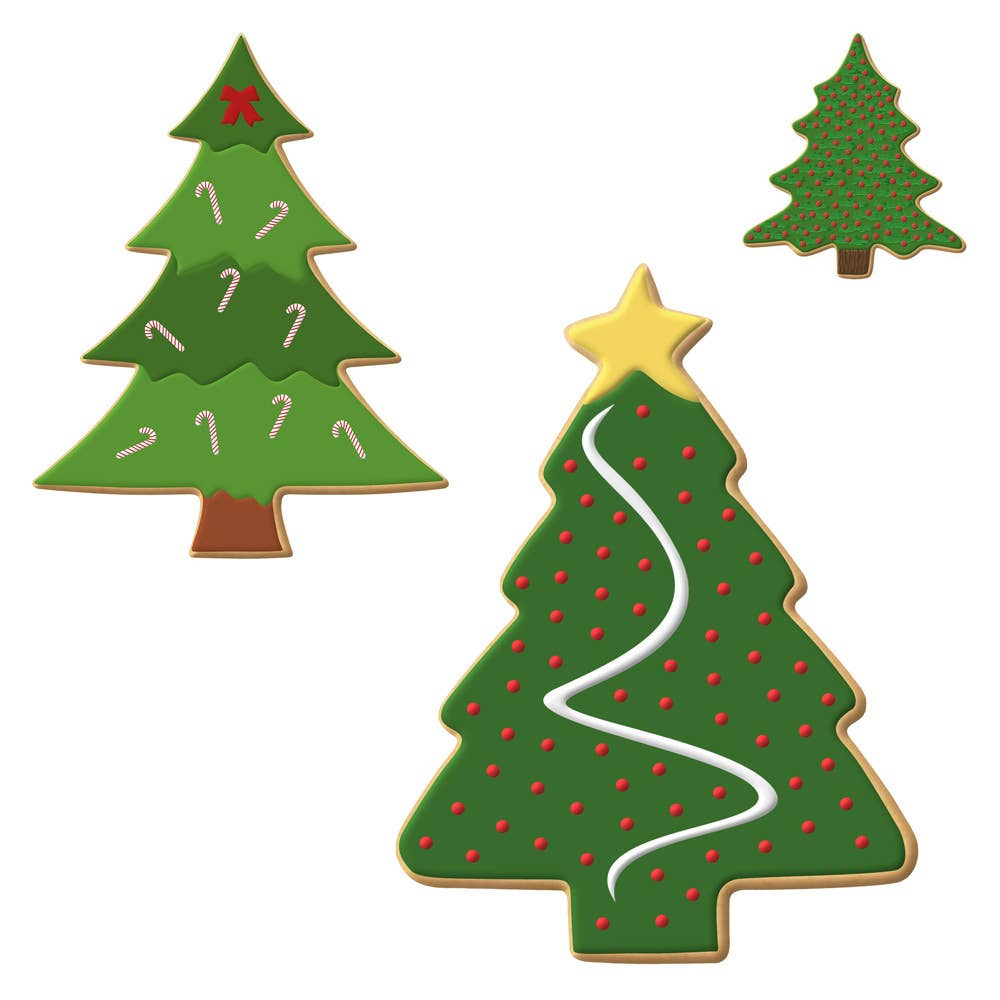 CookieCutter.com - Wholesale Cookie Cutter - Christmas Tree Nested Cookie Cutter Set with Recipe Card1