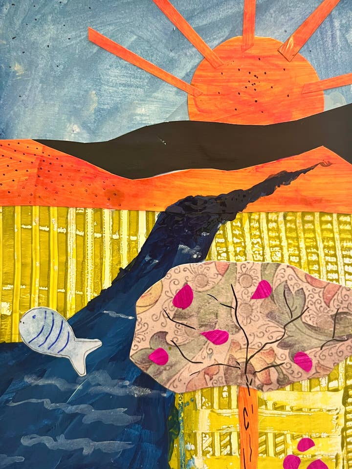 Collage Postcards Art Kit includes All Supplies-Make 5 Cards for wholesale by The Artful Spirit