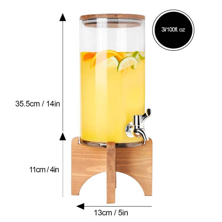 TABLESETTERS LIMITED - Wholesale Drink Dispenser - Patio Glass Drink Dispenser 3L