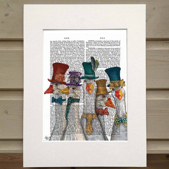 FabFunky Ltd - Wholesale Art Print - Gaggle of Geese, Book Print / Art Print / Wall Art