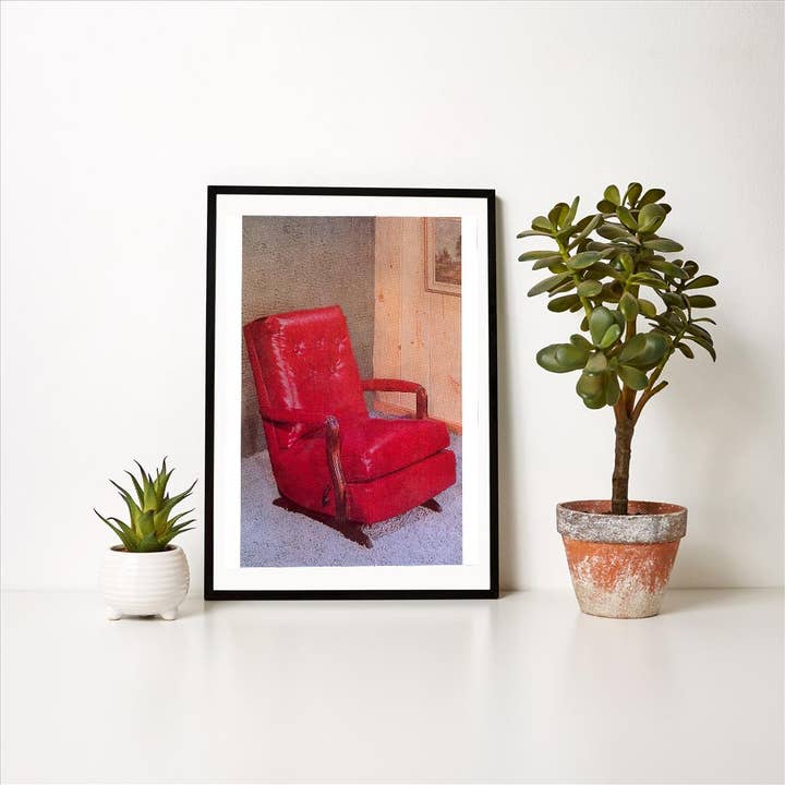 Found Image Press - Wholesale Art Print - Art Print BF-29 Red Naugahyde Rocker1